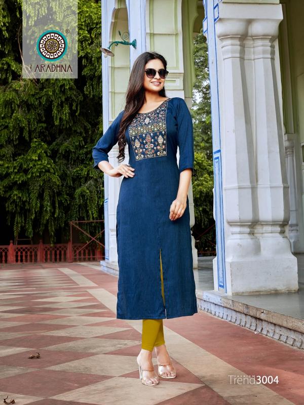 Aradhna Fashion Trend Vol 3 Designer Embroidery Kurti Collection